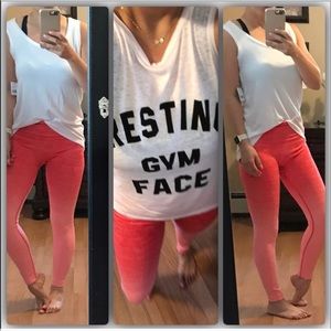 Pink ombré yoga/workout leggings